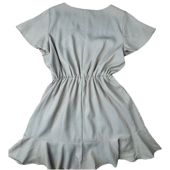 A Beautiful Soul dress women's 14/16 short sleeve Elastic Waist V-neck NEW - Picture 4 of 6